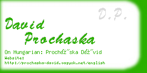 david prochaska business card